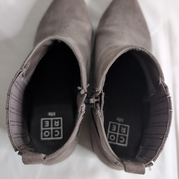 Core Life Taupe Faux Suede Western Boot with Gold detail, Size 7 - Picture 8 of 9